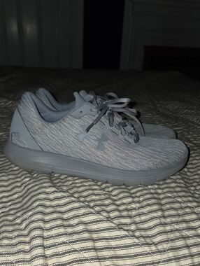 Under Armour Light Gray Knit Training Shoes